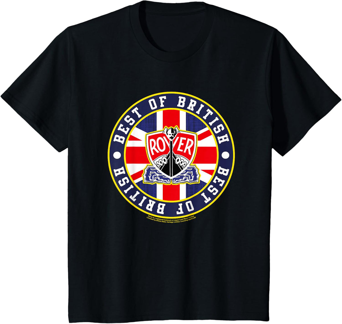 Rover Car 1930's Logo Best of British T-Shirt - Black