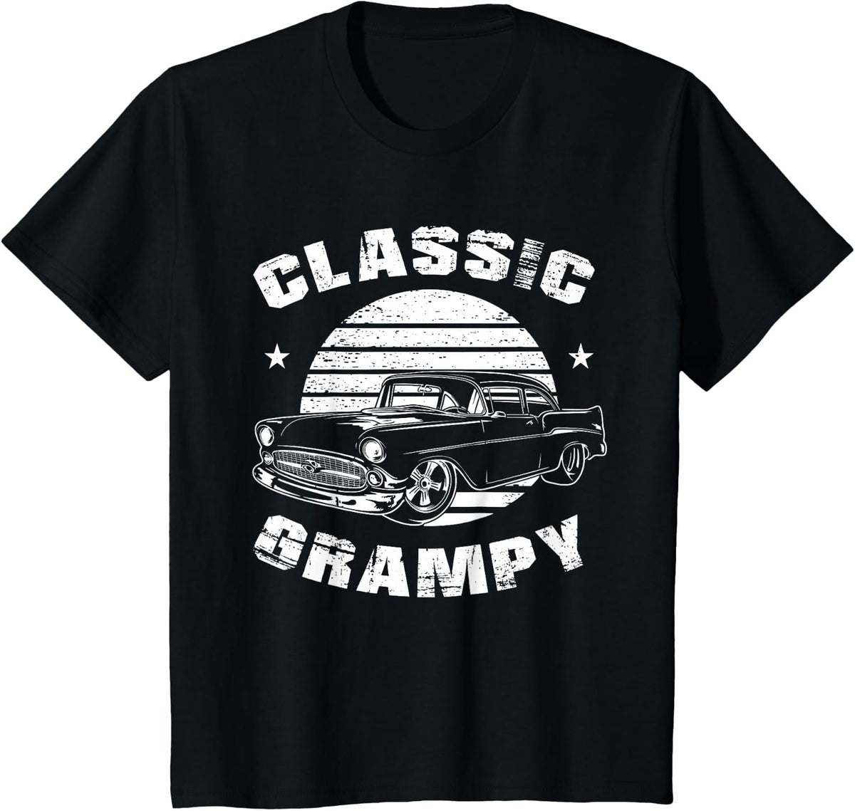 Grampy Vintage Retro Classic Funny Car Lover Enthusiast T-Shirt - Black