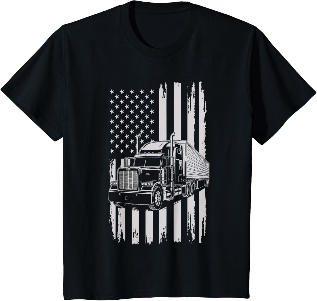 Truck Driver Art for Men Women Truck Driver Trucking Trucker T-Shirt - Black