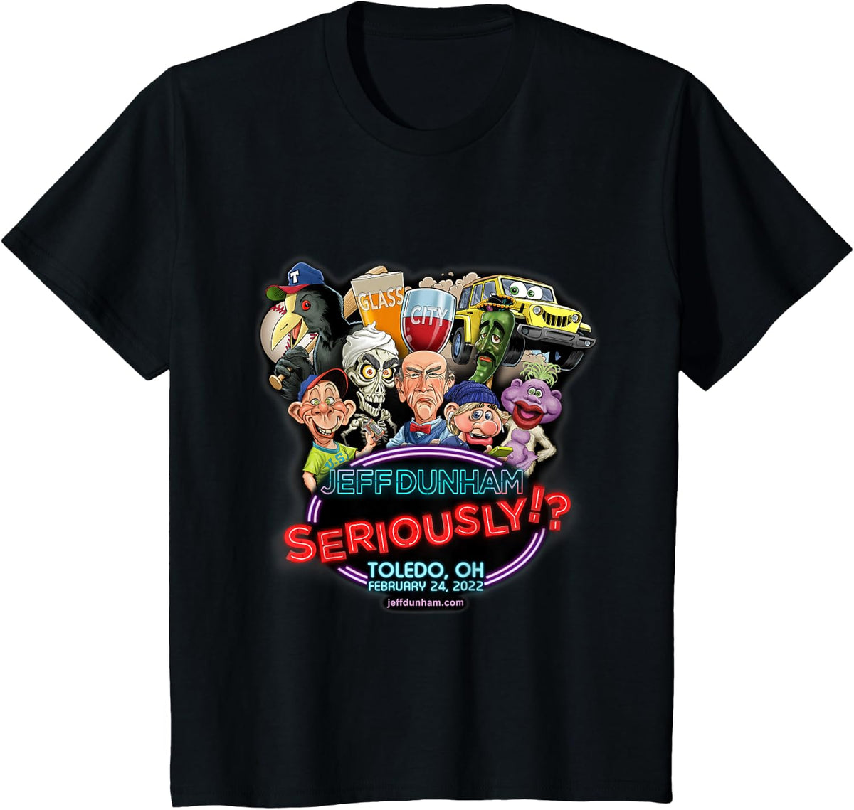 Jeff Dunham Toledo, OH T-Shirt - Black
