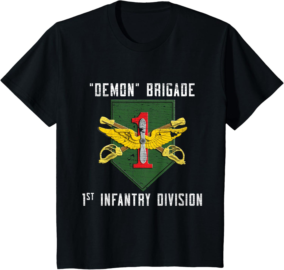 1st Combat Aviation Brigade 1CAB 1st Infantry Division T-Shirt - Black