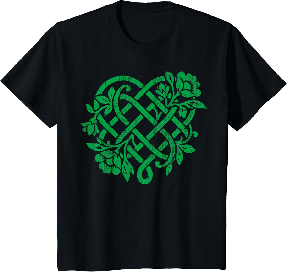 Irish, Knot, Heart, Ireland, Celtic T-Shirt - Black