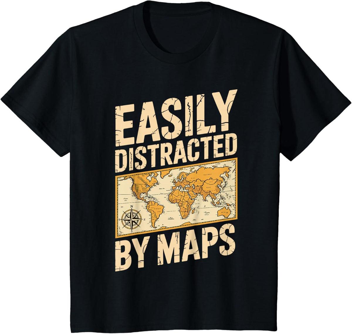 Geography Design for Men Women Kids Map Lover Geography T-Shirt - Black