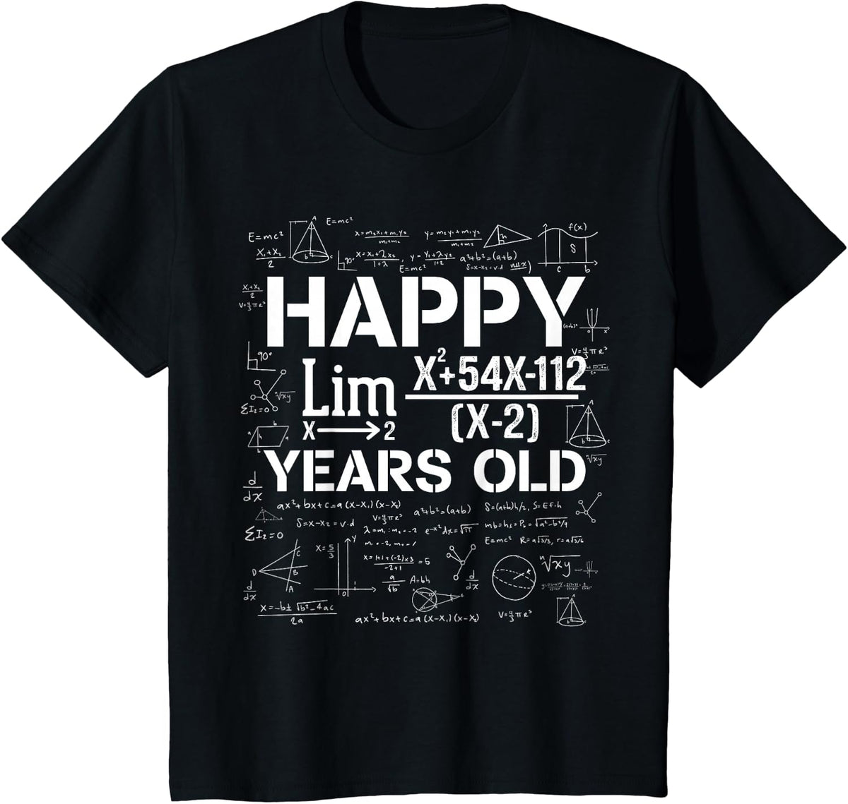 Happy 58 Years Old for Engineers Mathematicians Nerds Geeks T-Shirt - Black