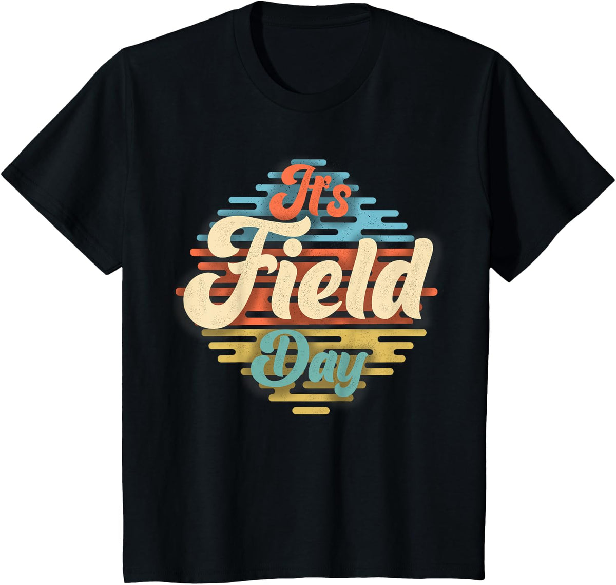 vintage It's Field Day Y'all Cute Teacher Men Women Kids T-Shirt - Black
