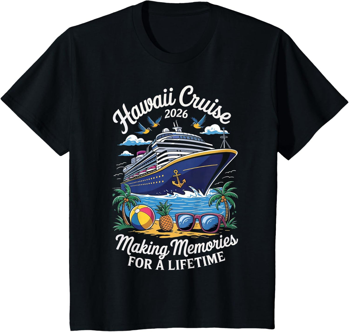Hawaii Cruise 2026 Vacation Trip Matching Family Group T-Shirt - Black