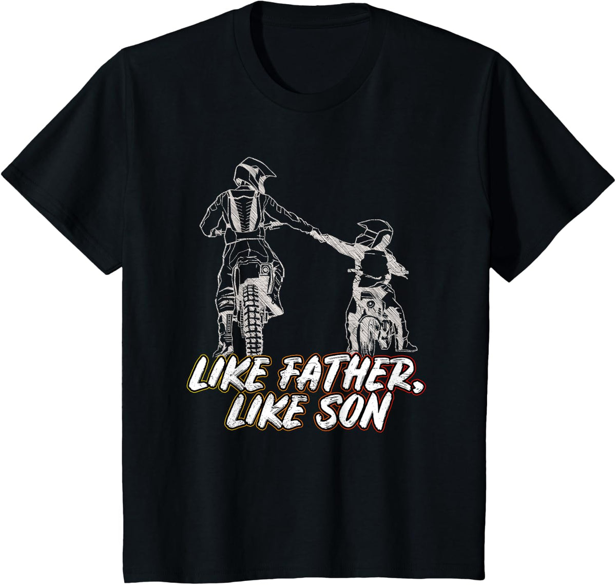 Motocross Dirt Bike - Like Father Like Son T-Shirt - Black