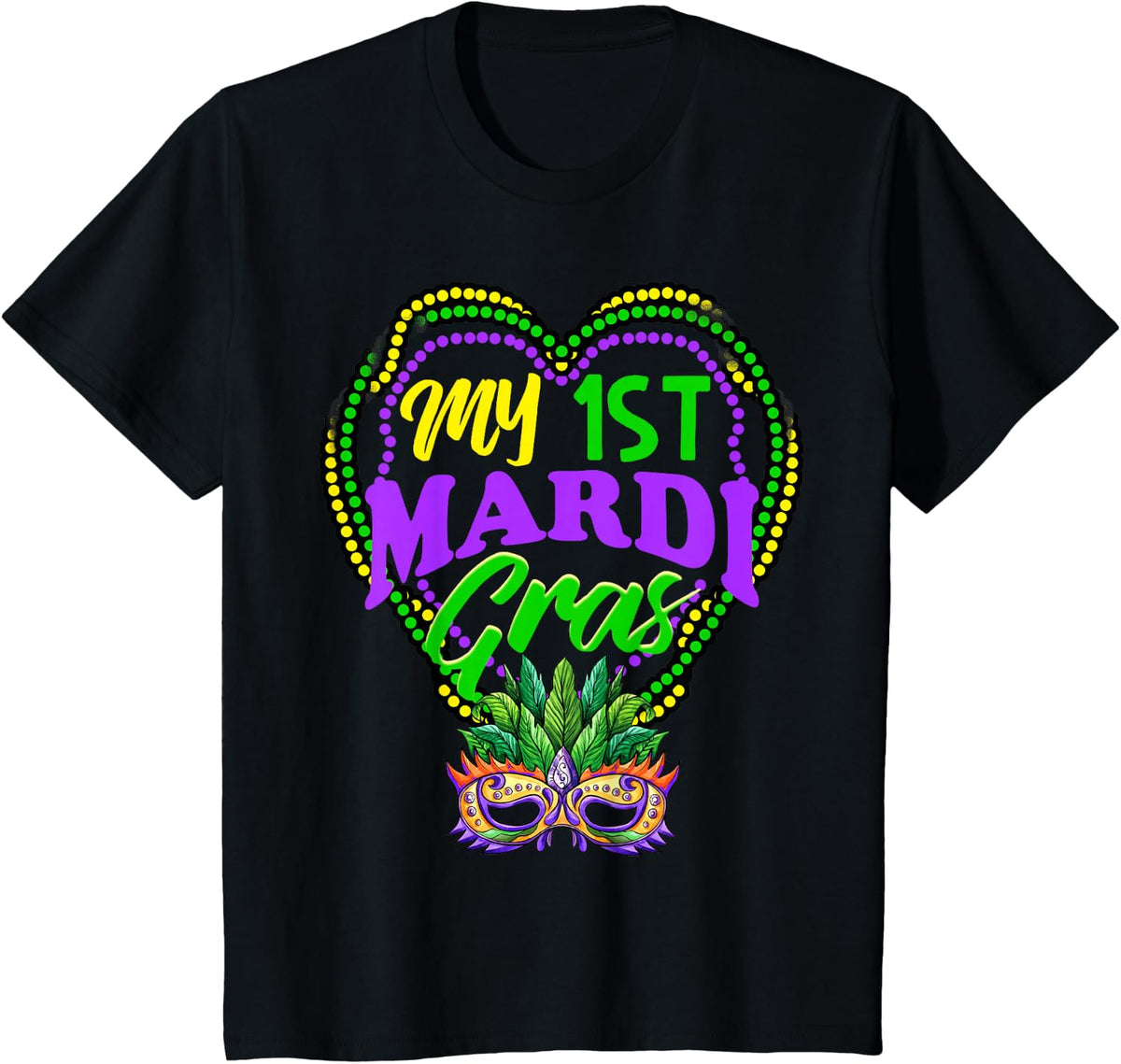 Mardi Gras My First Mardi Gras 2026 2027 T-Shirt - Black