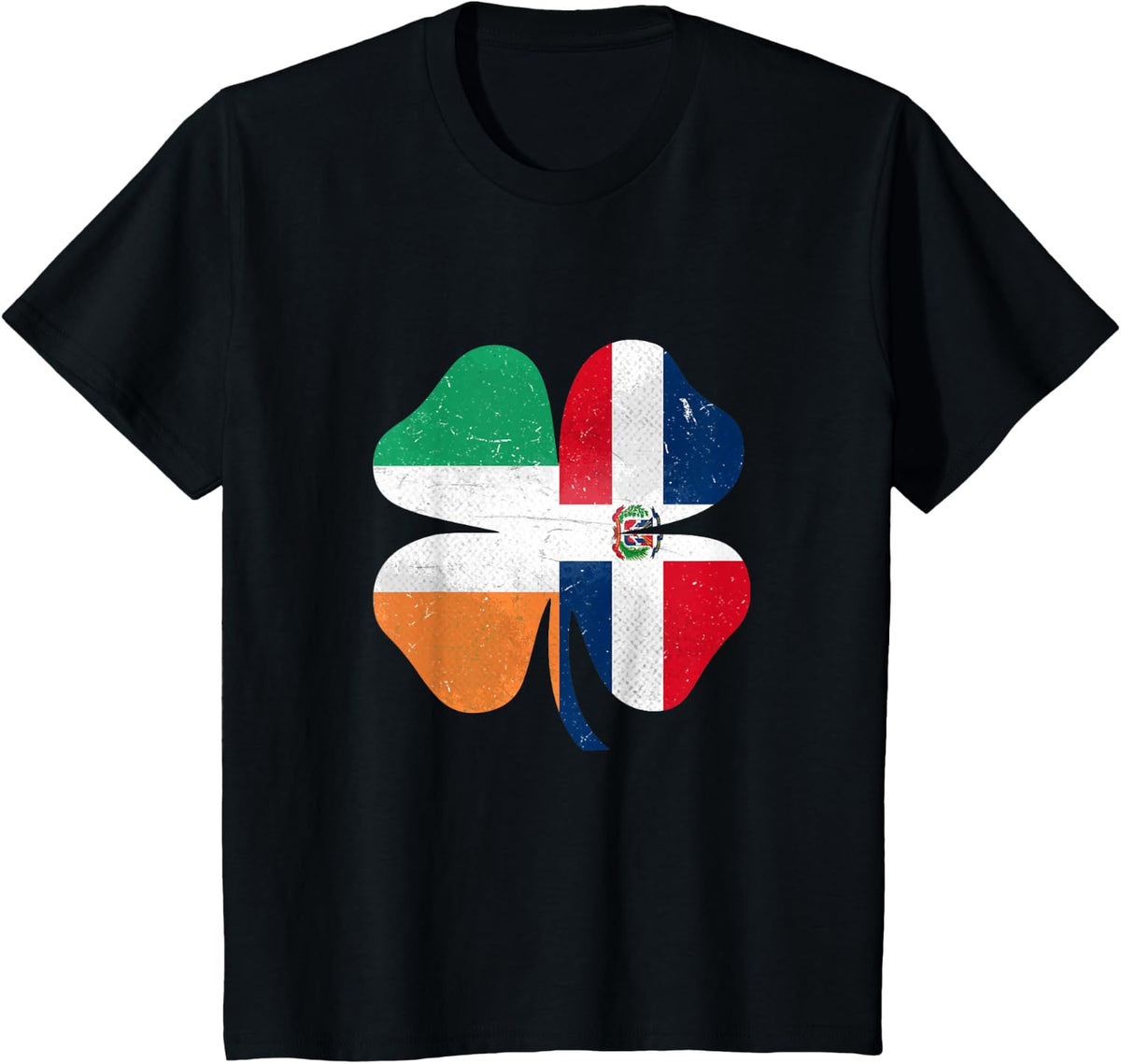 Dominican Irish Shamrock Dominican Republic St Patrick's Day T-Shirt - Black