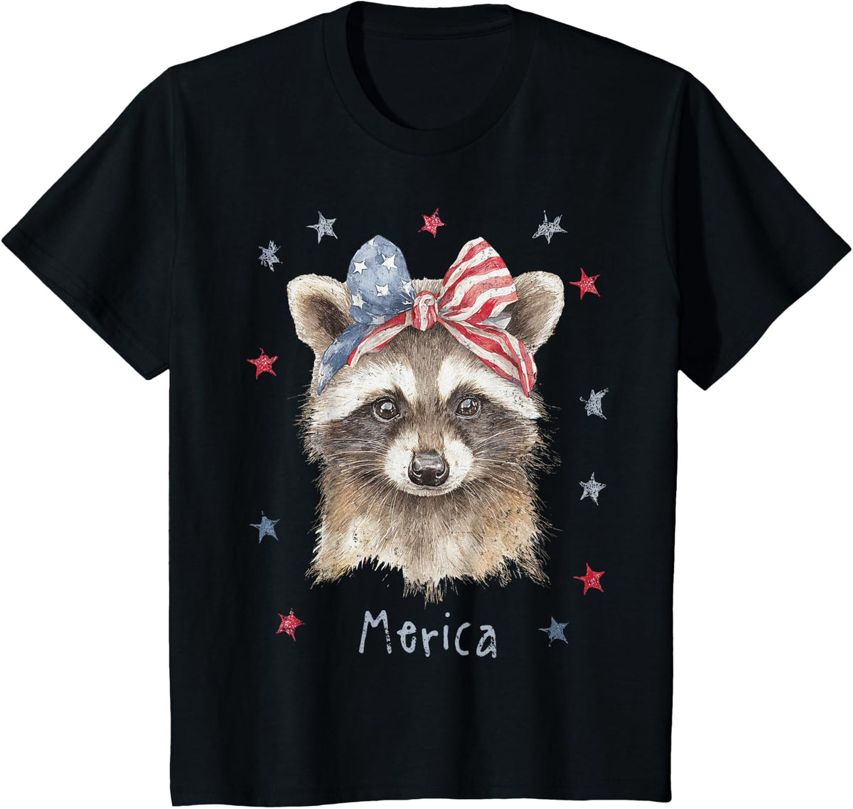 July 4th Women Men Patriontic American Flag Independence Day T-Shirt - Black