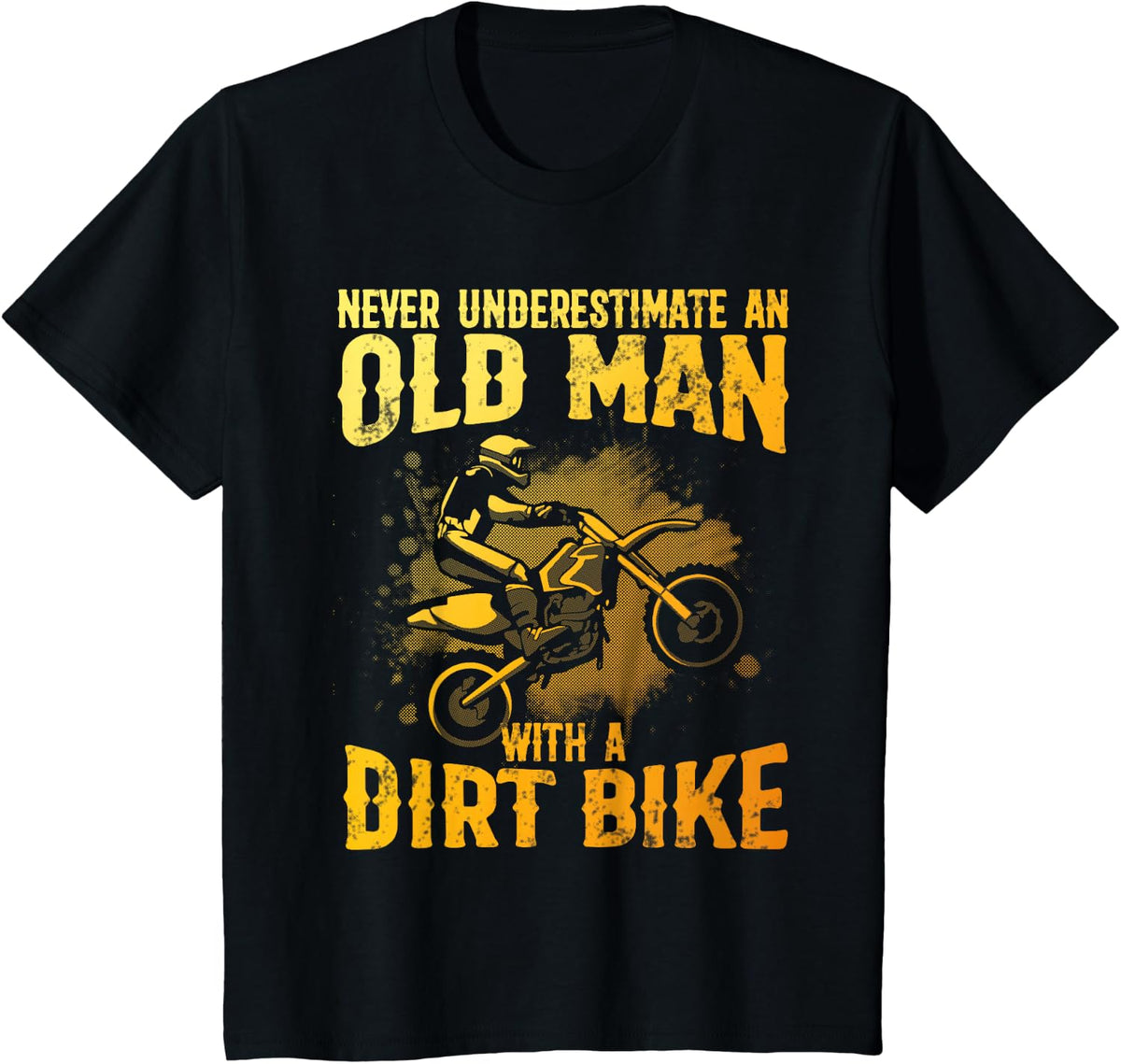 Funny Dirt Bike Art For Grandpa Men Motocross Dirtbike Lover T-Shirt - Black