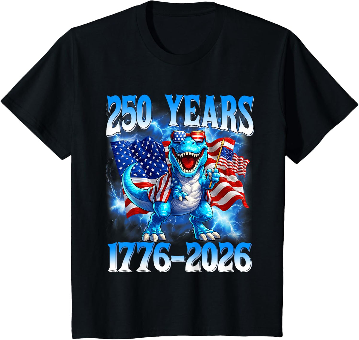 250 Years American 250th Anniversary USA 4th July Kids Boys T-Shirt - Black