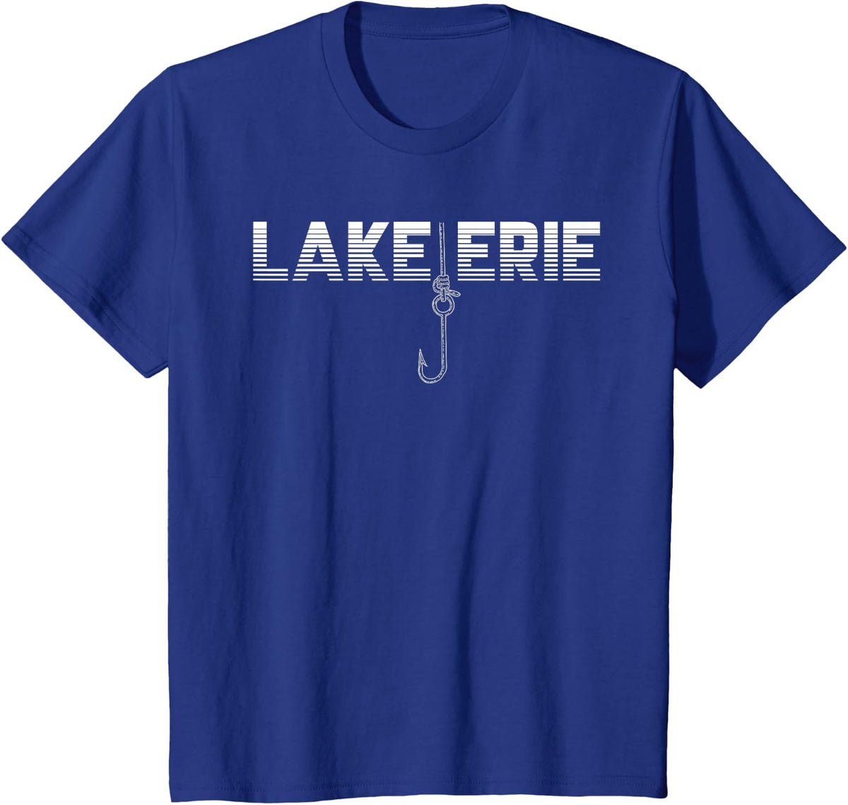 Lake Erie Shirt with a Walleye Hook Design Makes nice Gift T-Shirt - Royal Blue