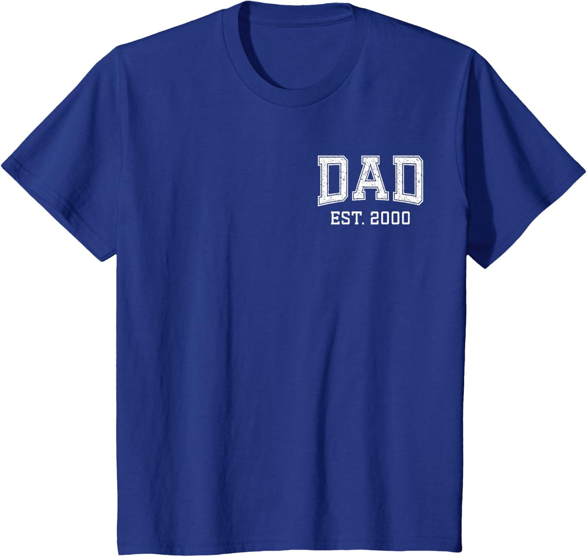 Dad Est 2000 Custom Dad Personalized Fathers Day Customized T-Shirt - Royal Blue