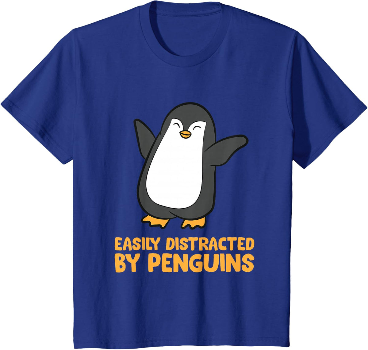 Penguin Easily Distracted By Penguins T-Shirt - Royal Blue