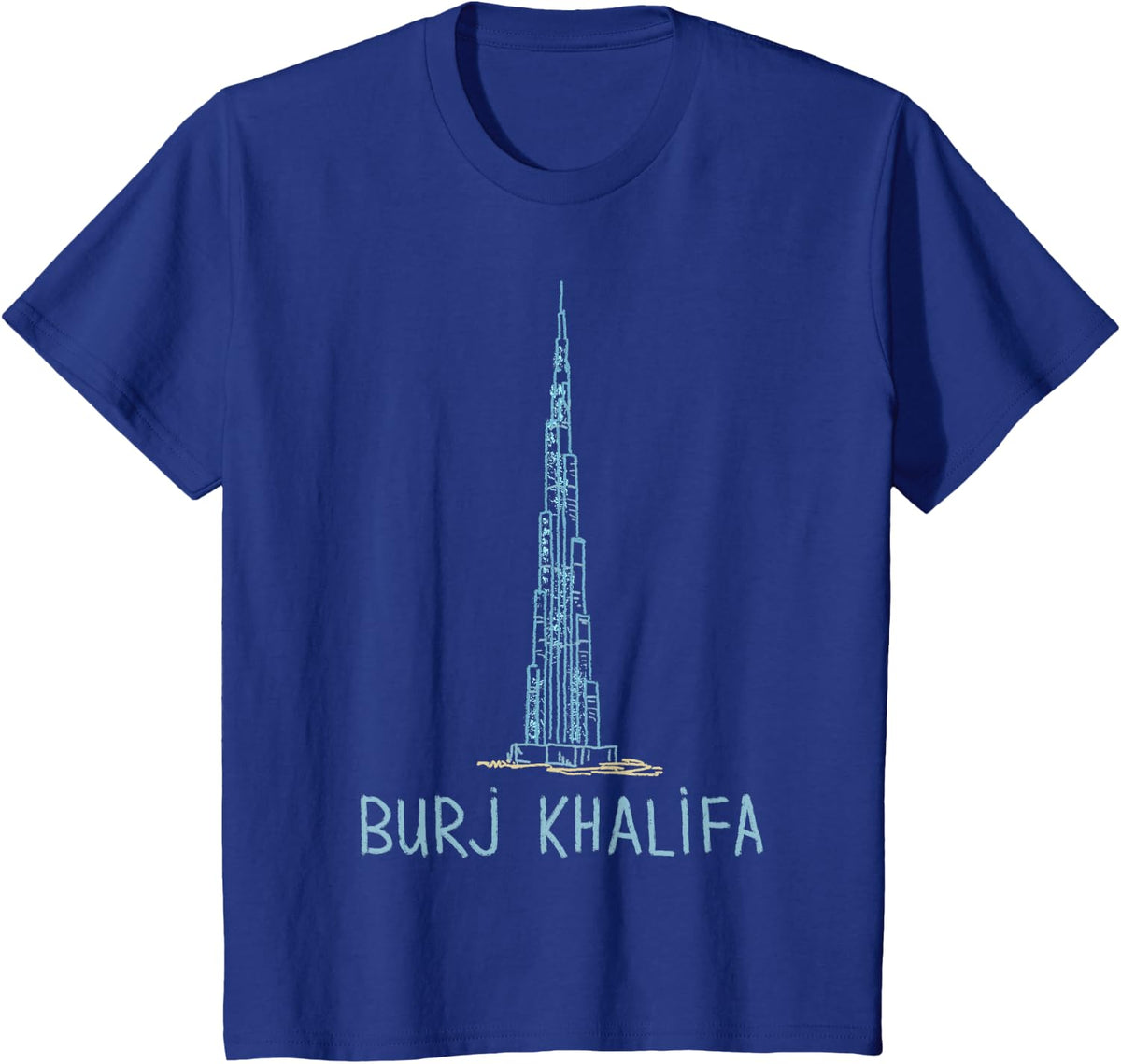 Burj Khalifa Dubai UAE T-Shirt - Royal Blue