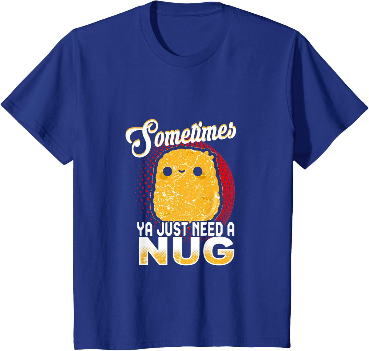 Funny Chicken Nugget Fast Food Costume T-Shirt - Royal Blue