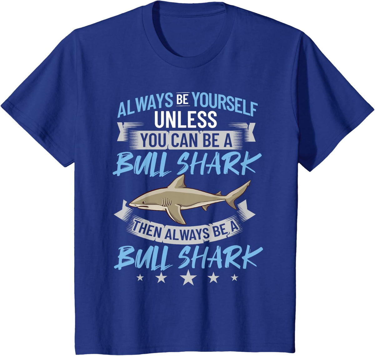 Bull Shark Teeth Animal Funny Ocean T-Shirt - Royal Blue
