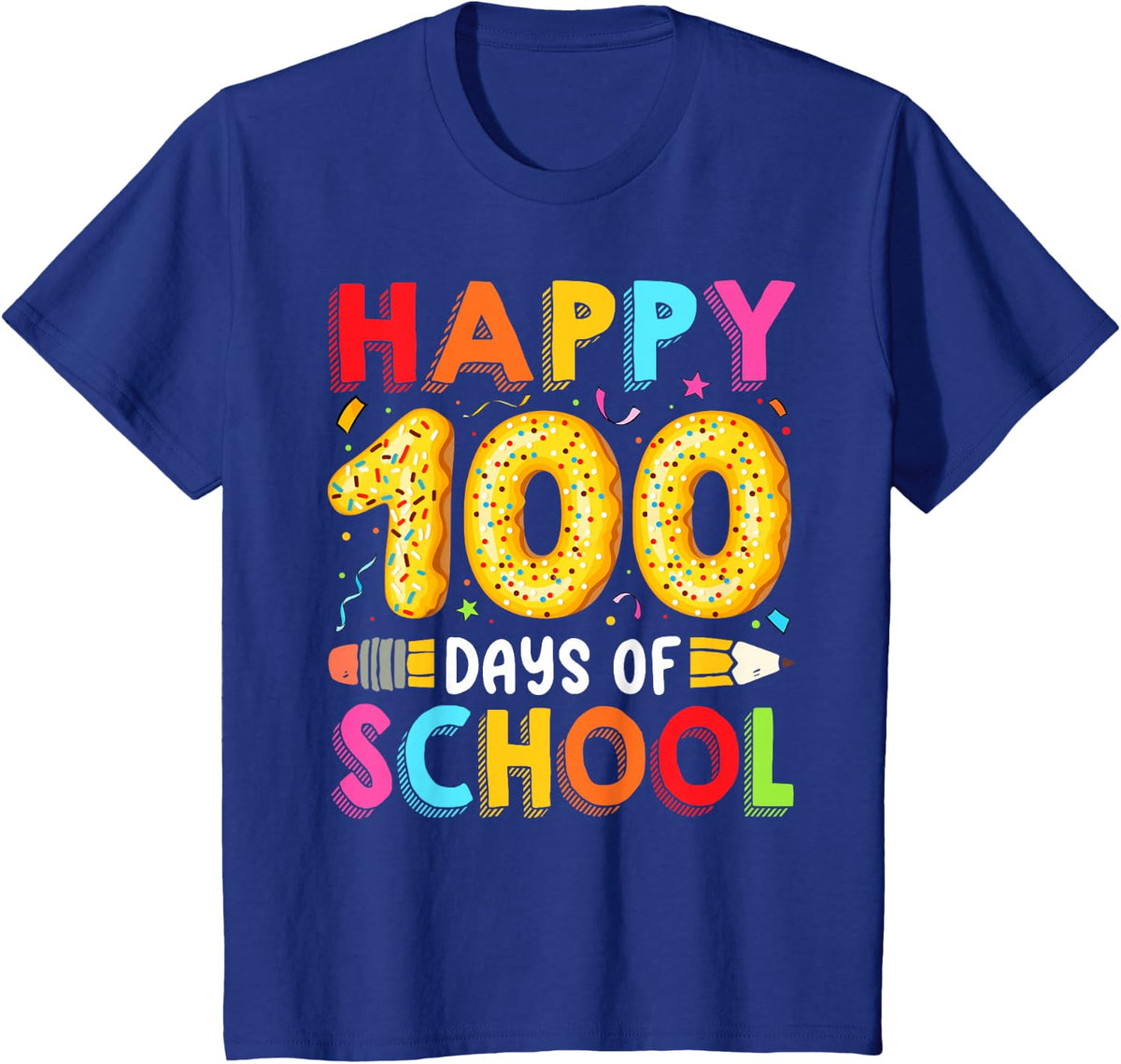100th Day of School Teachers Student Cute 100 Days Of School T-Shirt - Royal Blue