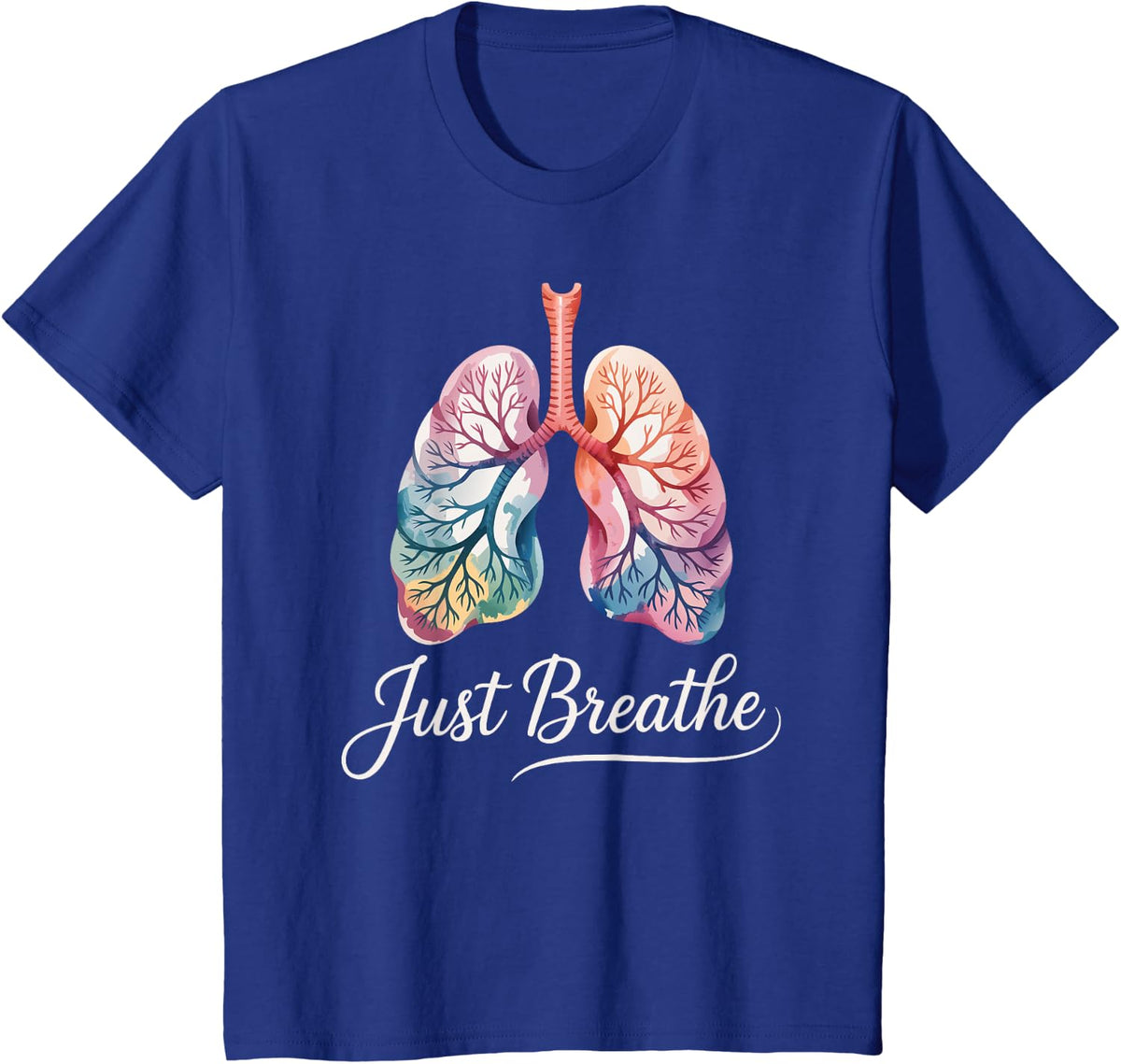 Respiratory Therapist Pulmonary Care Lung Health Breathe T-Shirt - Royal Blue