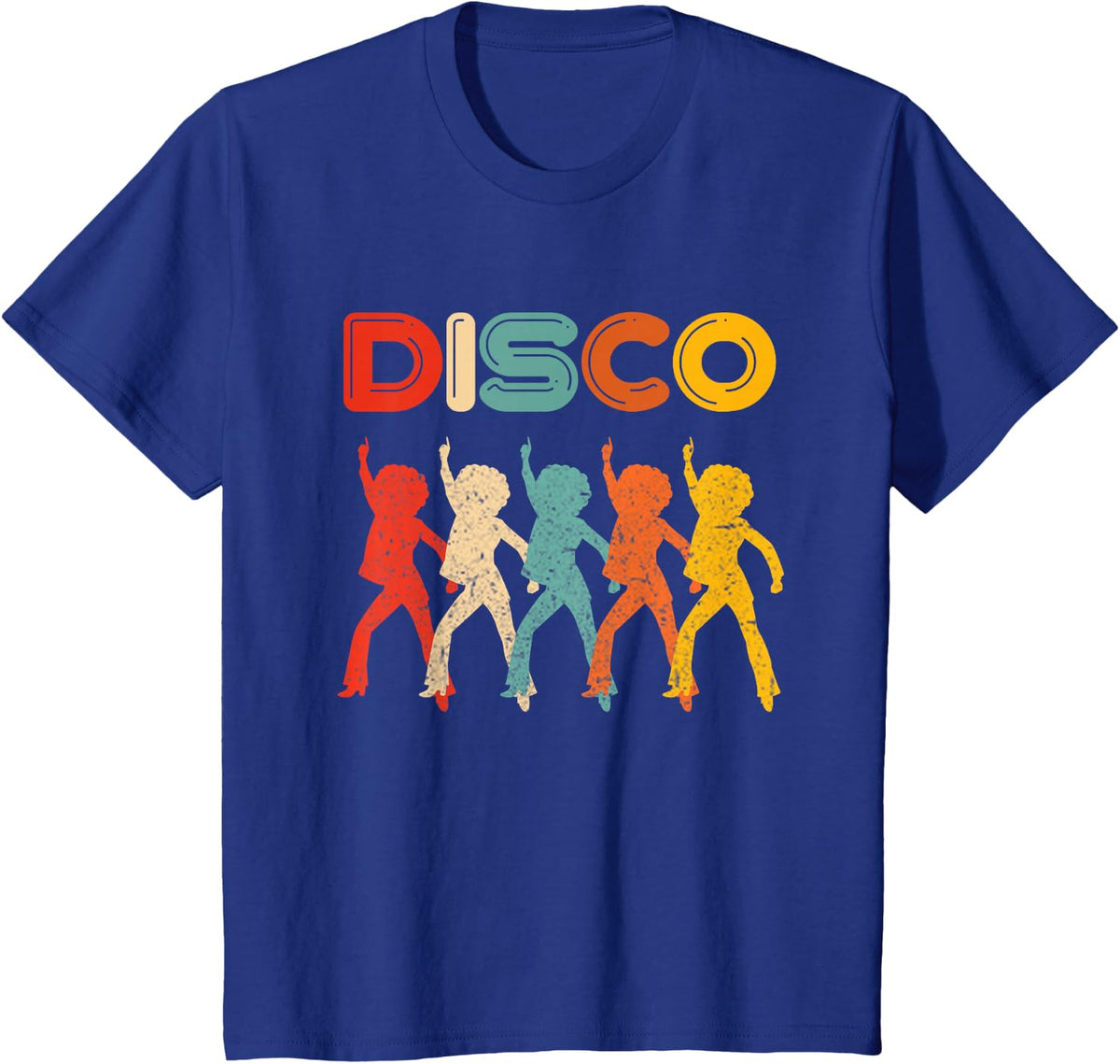 Disco T-Shirt 70s Disco Themed Shirt Vintage Retro Dancing T-Shirt - Royal Blue