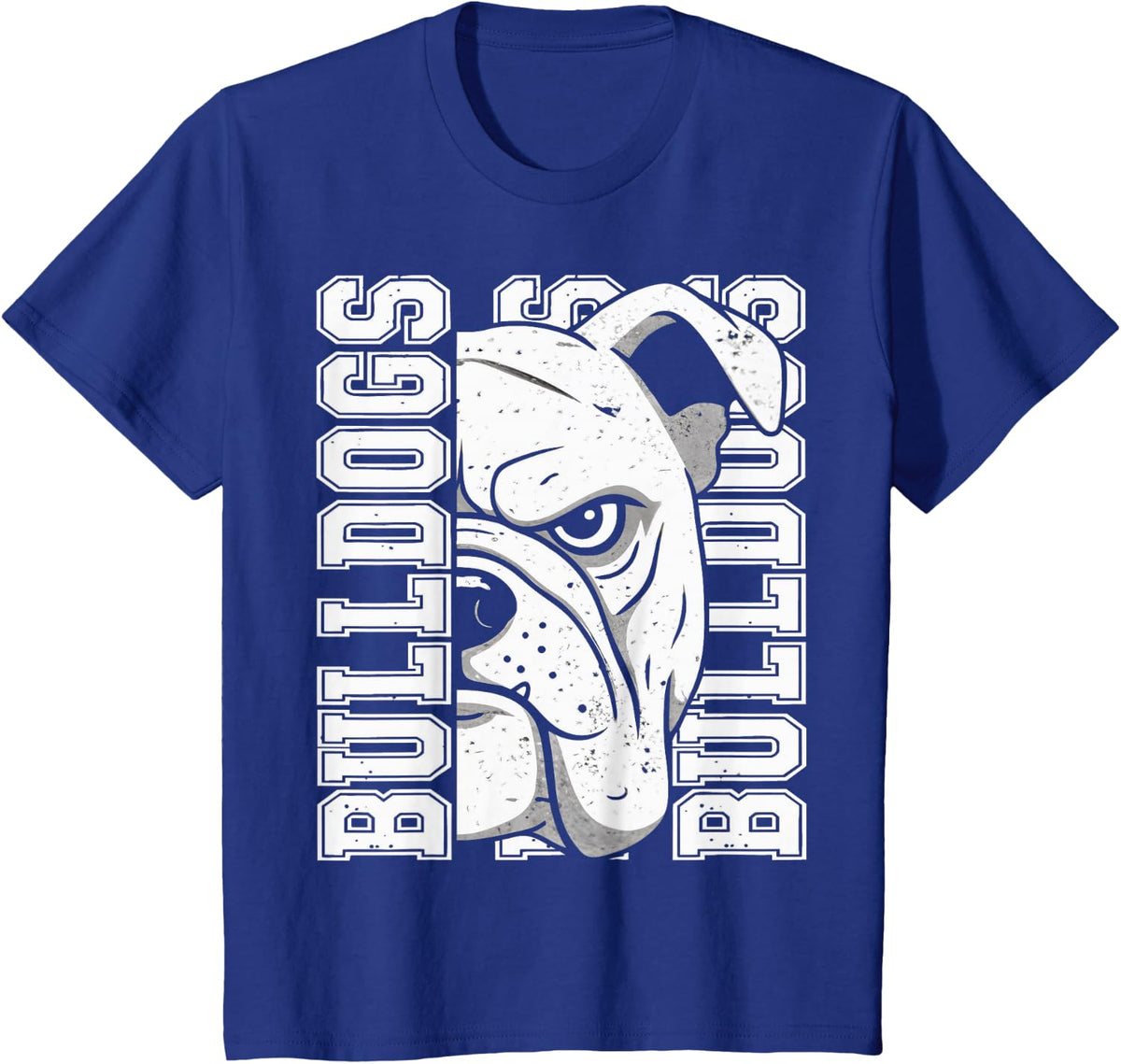 Vintage Bulldog Name Pride T-Shirt Gift Tees for Men Women Kids Boys Girls - Royal Blue