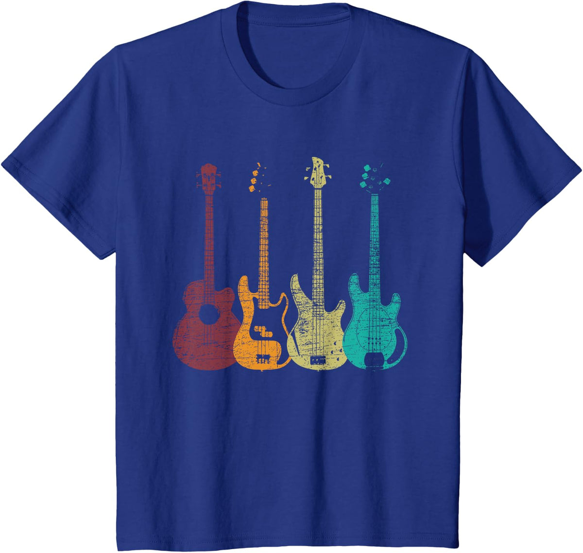 Bass Player Shirt Men Gift for Bass Guitar Player Bassist T-Shirt - Royal Blue