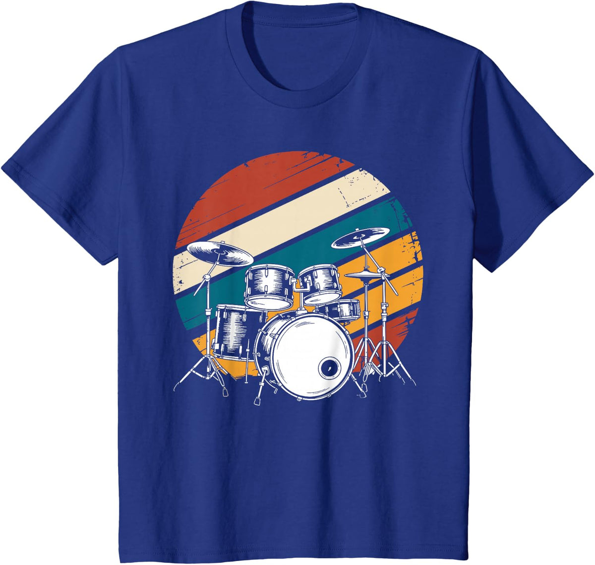 Drum Set Art for Men Women Kids Drum Player Drum Set T-Shirt - Royal Blue