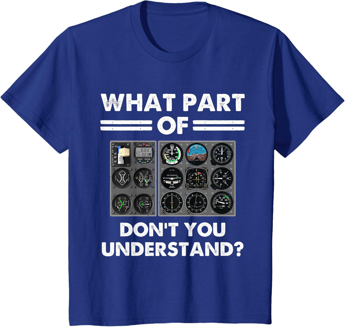 Gifts For Pilots Aviation Apparel Black V-Neck Short Sleeve Letter Print Casual Aircraft T-Shirt Small - Royal Blue