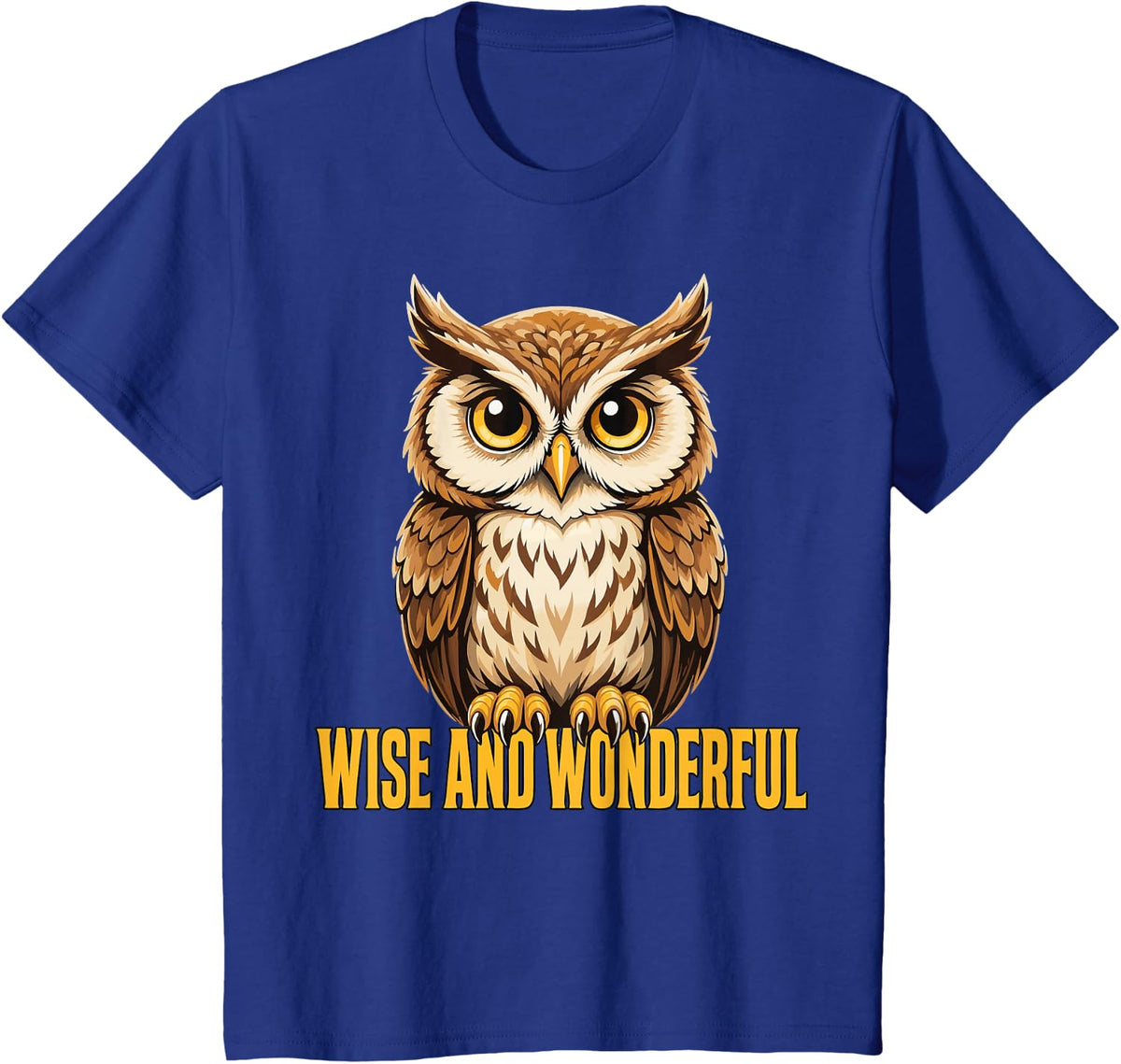 Owl Lover Wise Bird Owl T-Shirt - Royal Blue