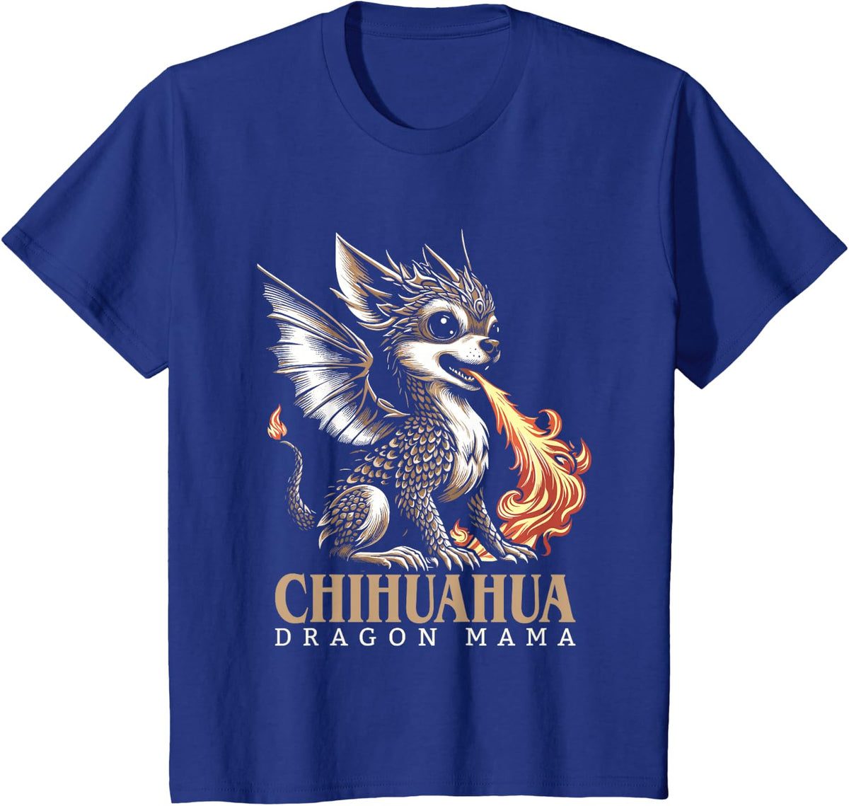 Chihuahua Dog Mama Funny Lap Dragon Women, Girls T-Shirt - Royal Blue