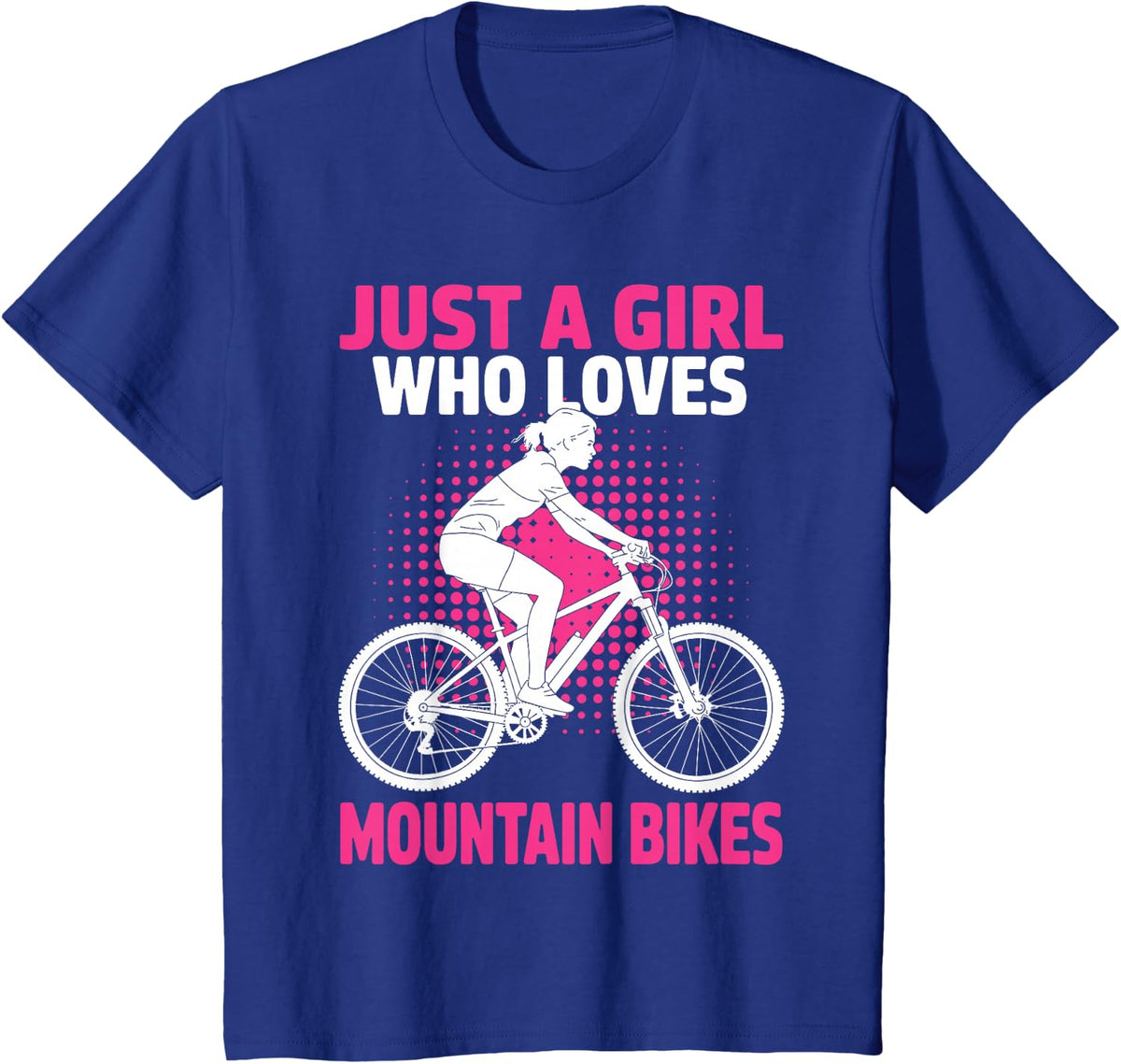 Funny Mountain Bike Design for Women Girls Mom Downhill MTB T-Shirt - Royal Blue