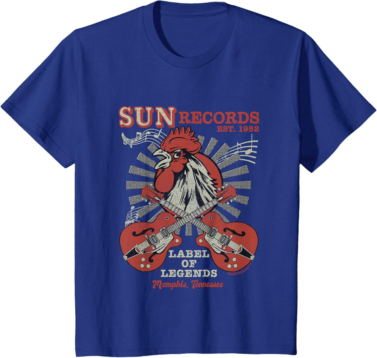 Sun Records Label of Legends T-Shirt - Royal Blue