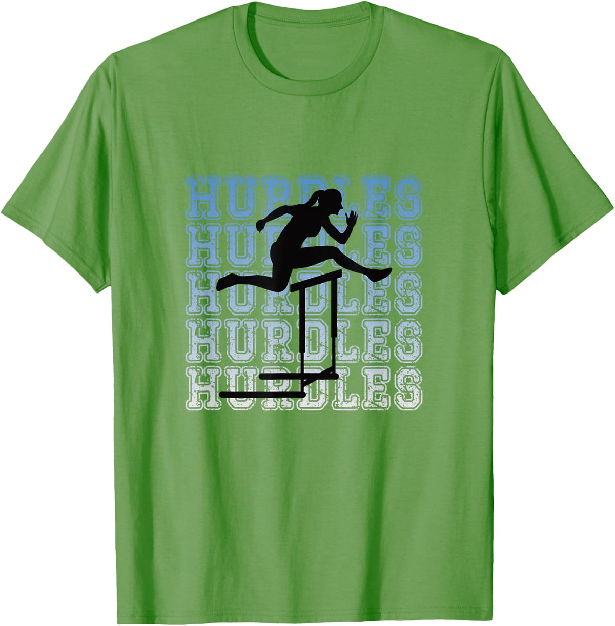 Retro Girl Color Hurdles - Fun For Hurdle Runners T-Shirt - Grass Green