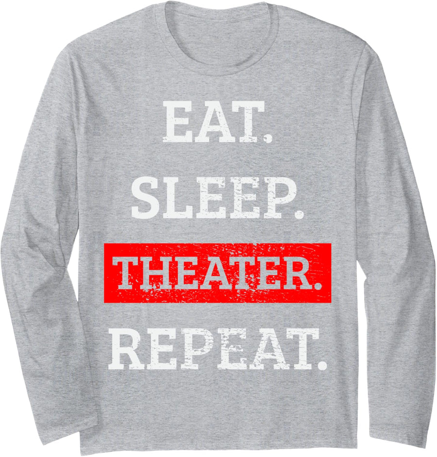 Theatre Vintage Long Sleeve T-Shirt - Adult Unisex Heather Grey