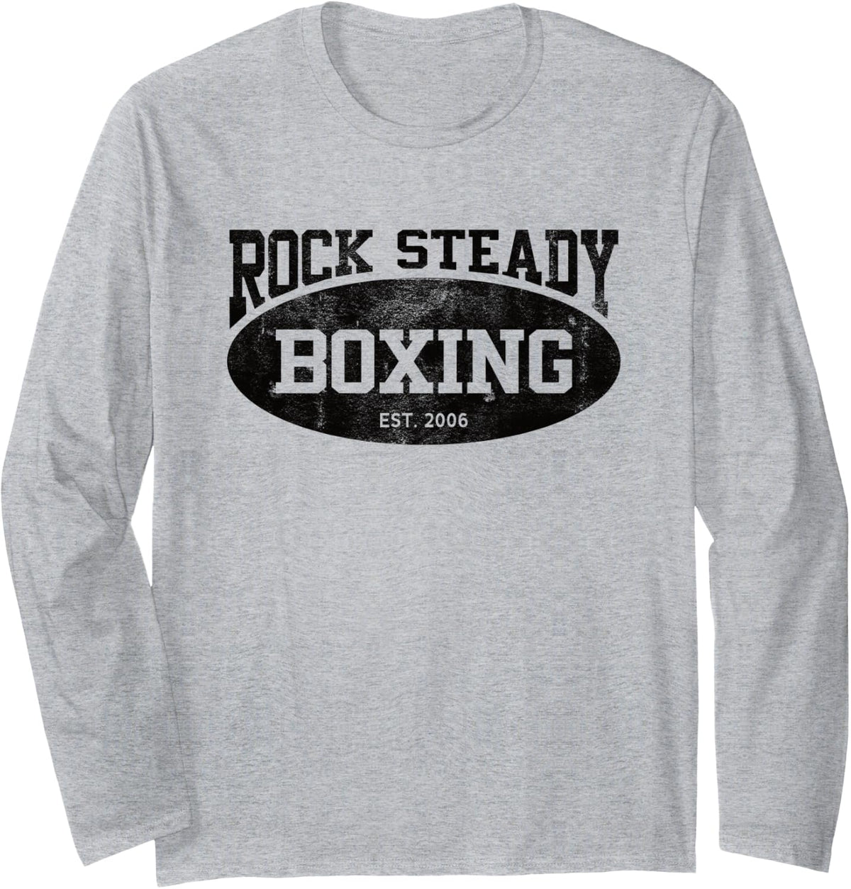 Rock Steady Boxing Parkinson's Vintage Gym Long Sleeve T-Shirt - Adult Unisex Heather Grey