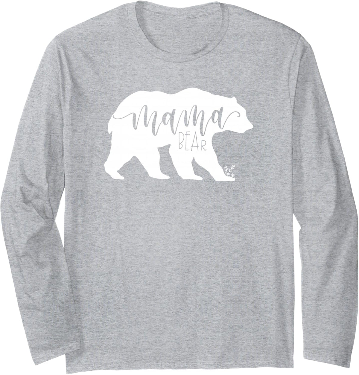 Mama Bear Momma Bear Mamma Bear JLZ043 Long Sleeve T-Shirt - Adult Unisex Heather Grey