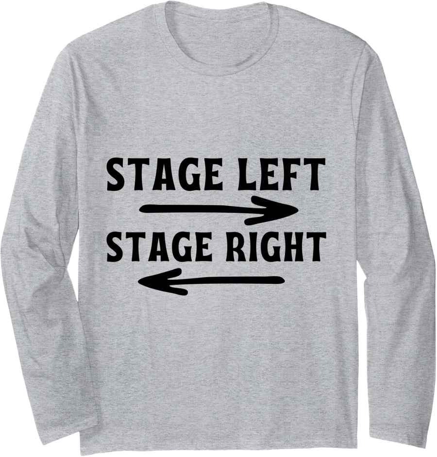 Theater Broadway Musical T-Shirt Stage Actor Long Sleeve T-Shirt - Adult Unisex Heather Grey