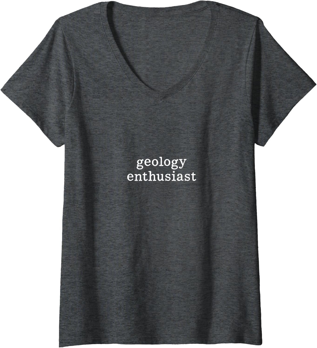 Women's Geology Enthusiast V-Neck T-Shirt - Dark Heather Grey