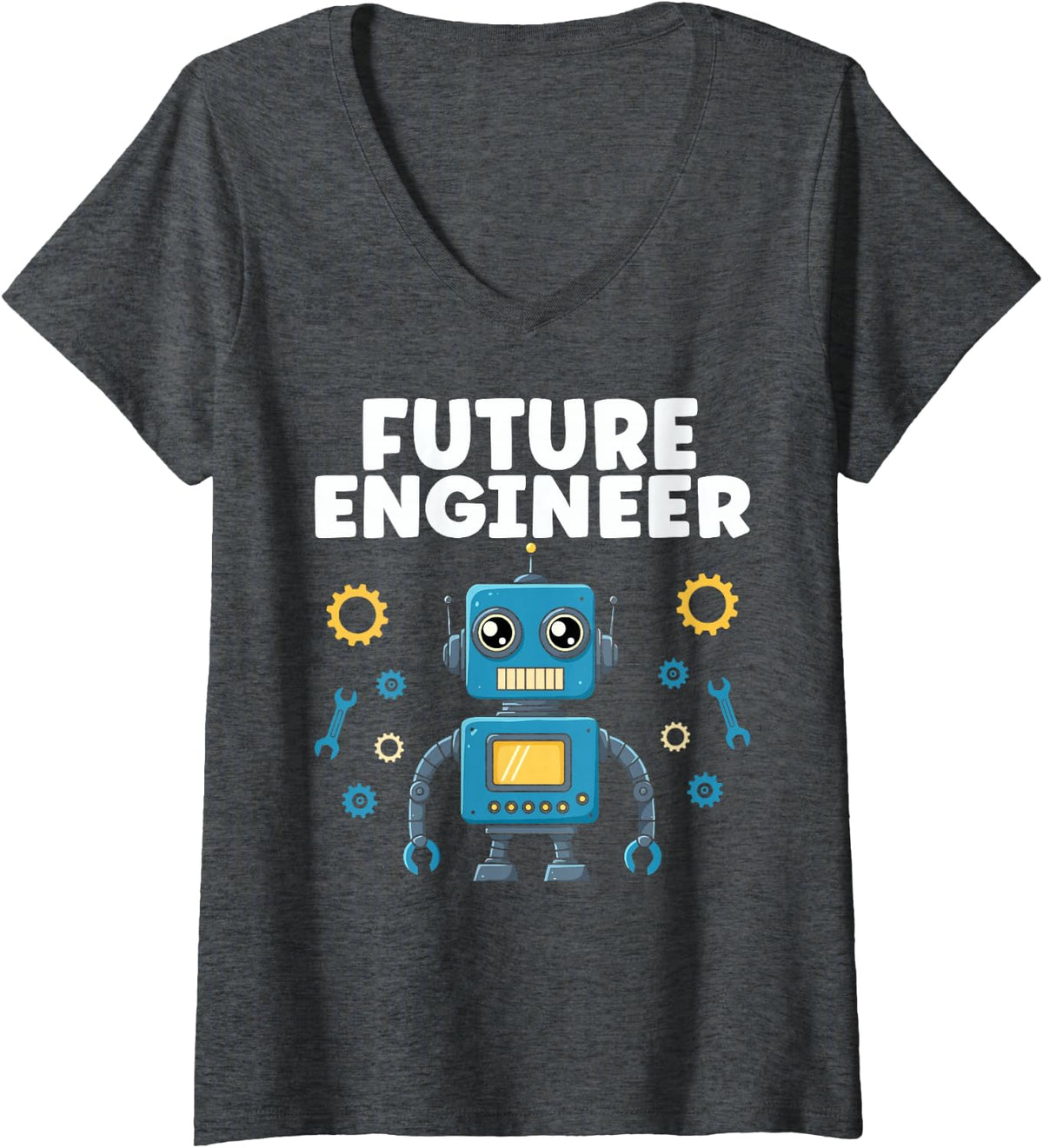 Women's Electrical Mechanical Engineering Future Engineer V-Neck T-Shirt - Dark Heather Grey