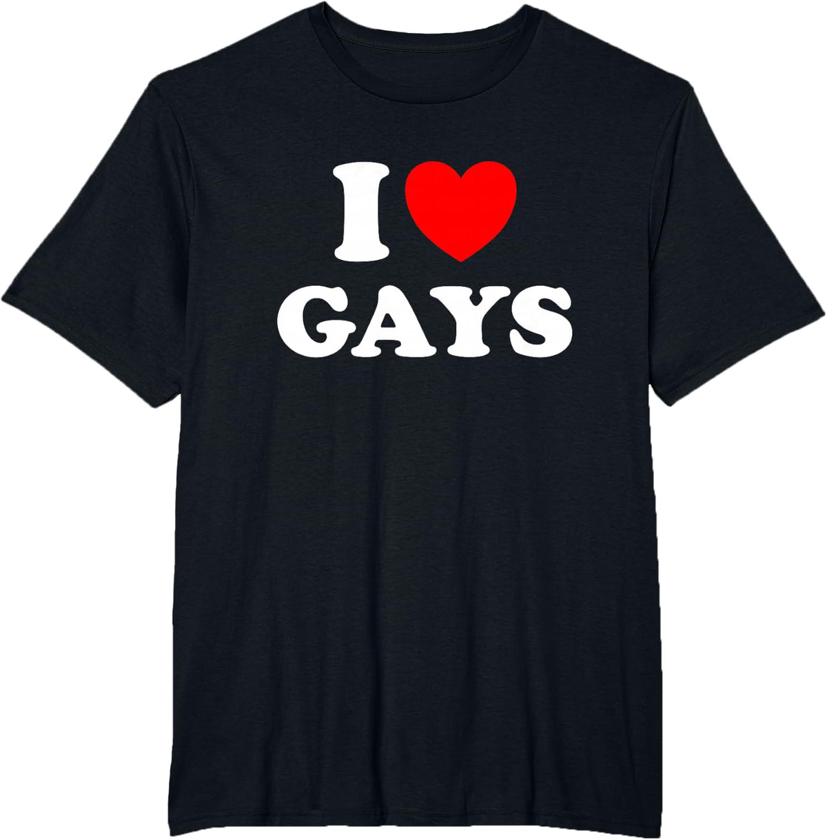 Gay Outing I love GAYS Gay Pride T-Shirt - Black