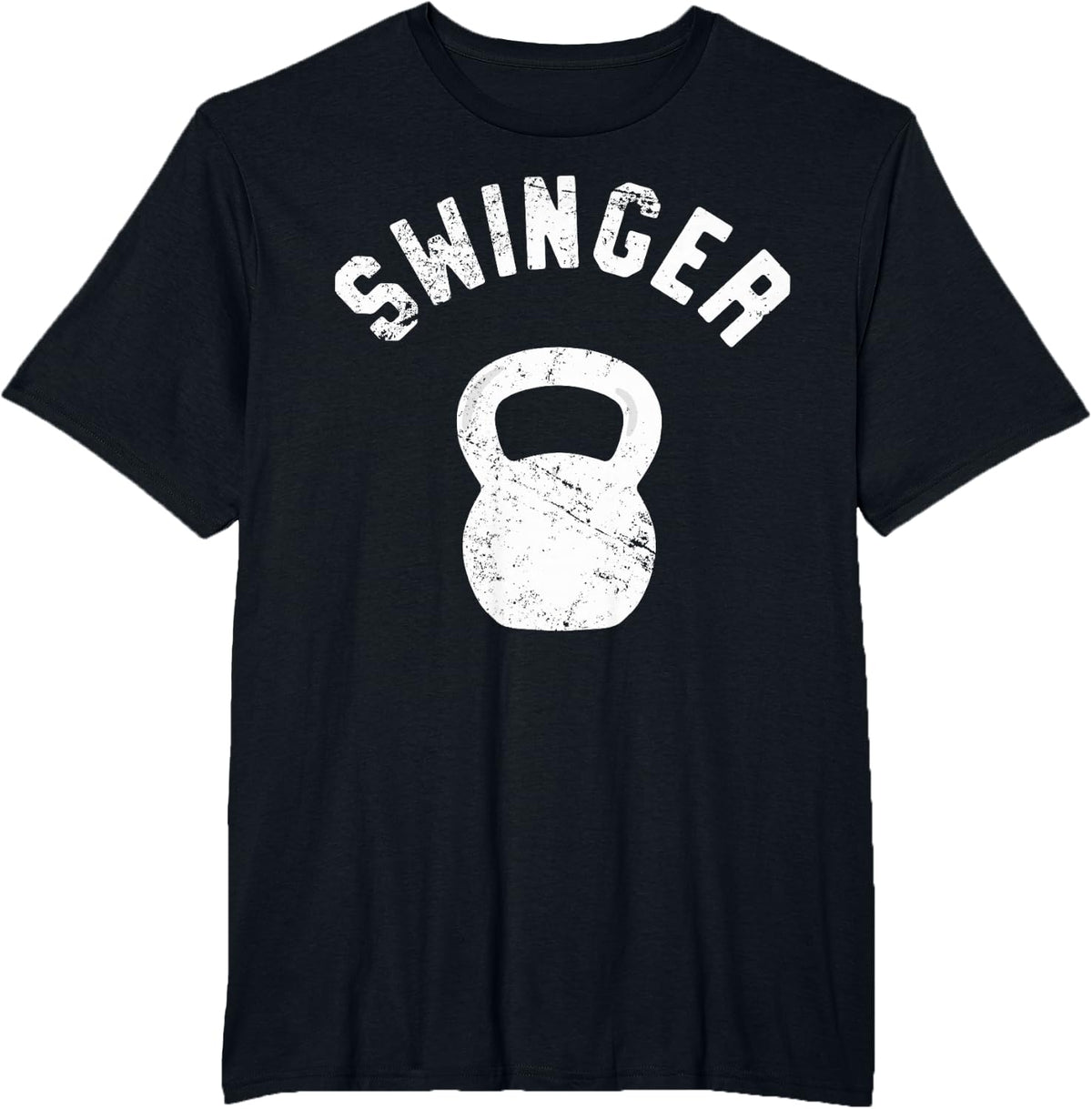 Swinger, Funny Kettlebell Workout Pun Gift T-Shirt - Black