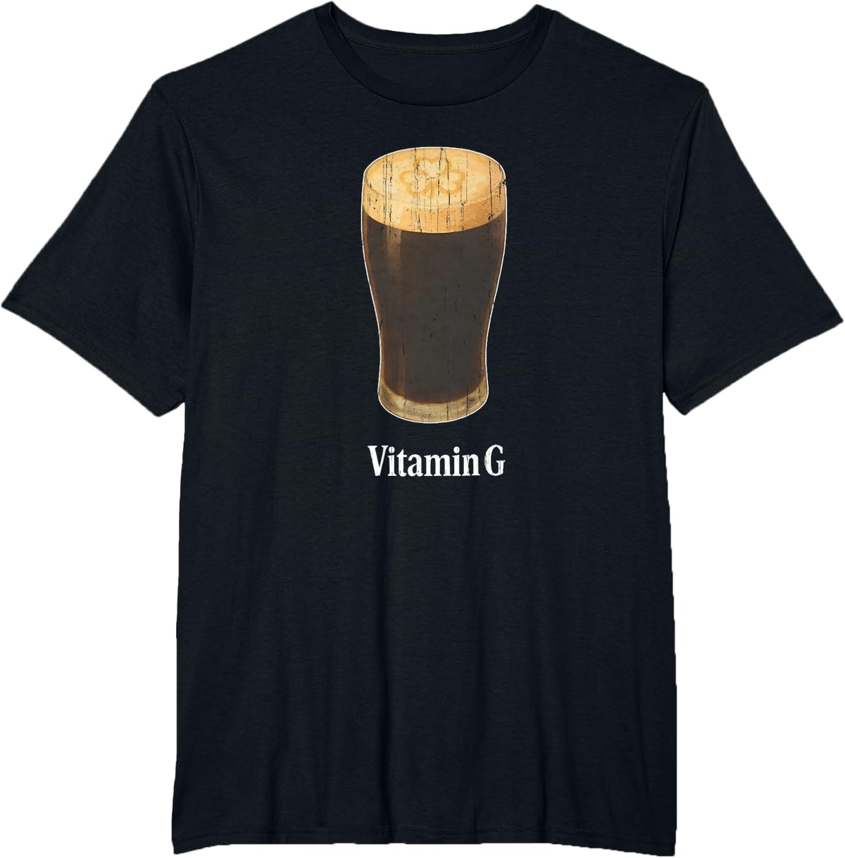 Vitamin G St. Patrick's Day, Funny Beer T-Shirt - Black