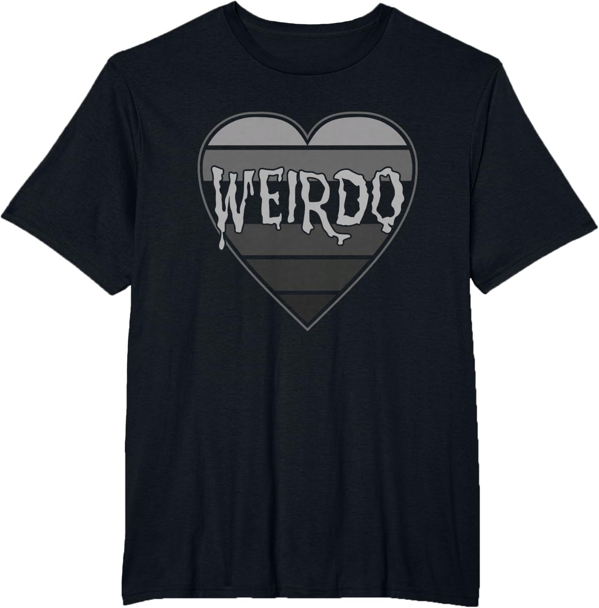 Punk Dark Emo Funny Goth Heavy Rock Music Weirdo T-Shirt - Black
