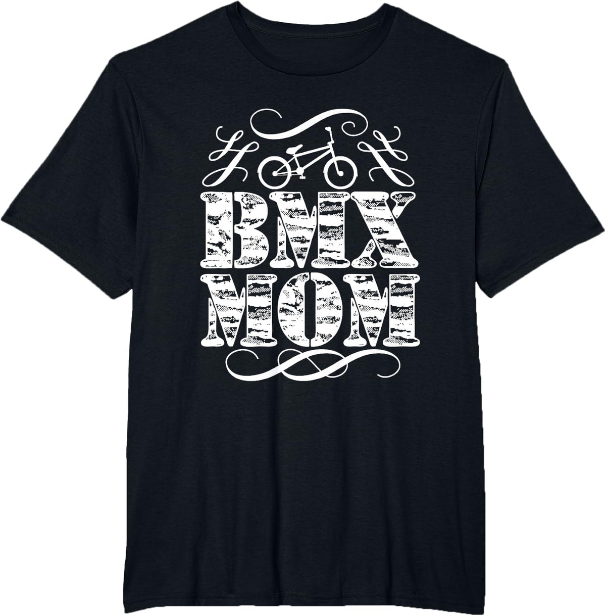 BMX MOM Bike Racing Mother's Shirt T-Shirt - Black