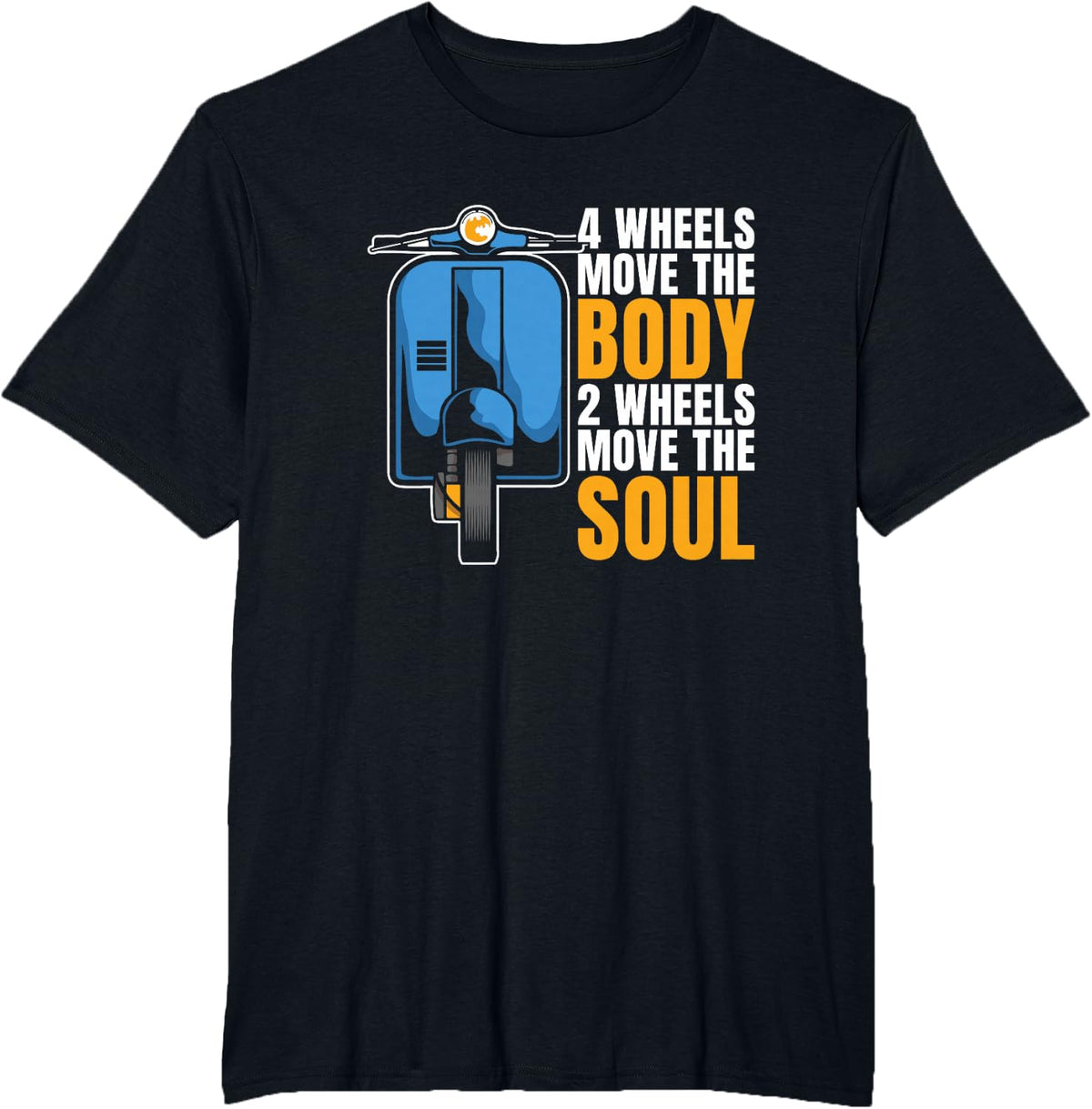 Motorbike Moped - Scooter Bike T-Shirt - Black