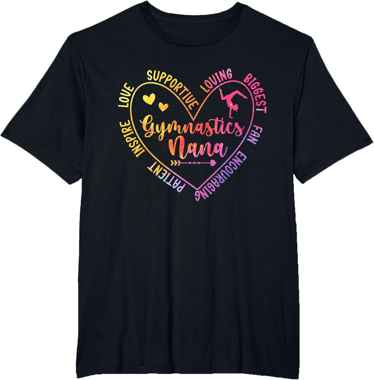 Gymnastics Nana Appreciation Grandma Nana Of A Gymnast Nana T-Shirt - Black