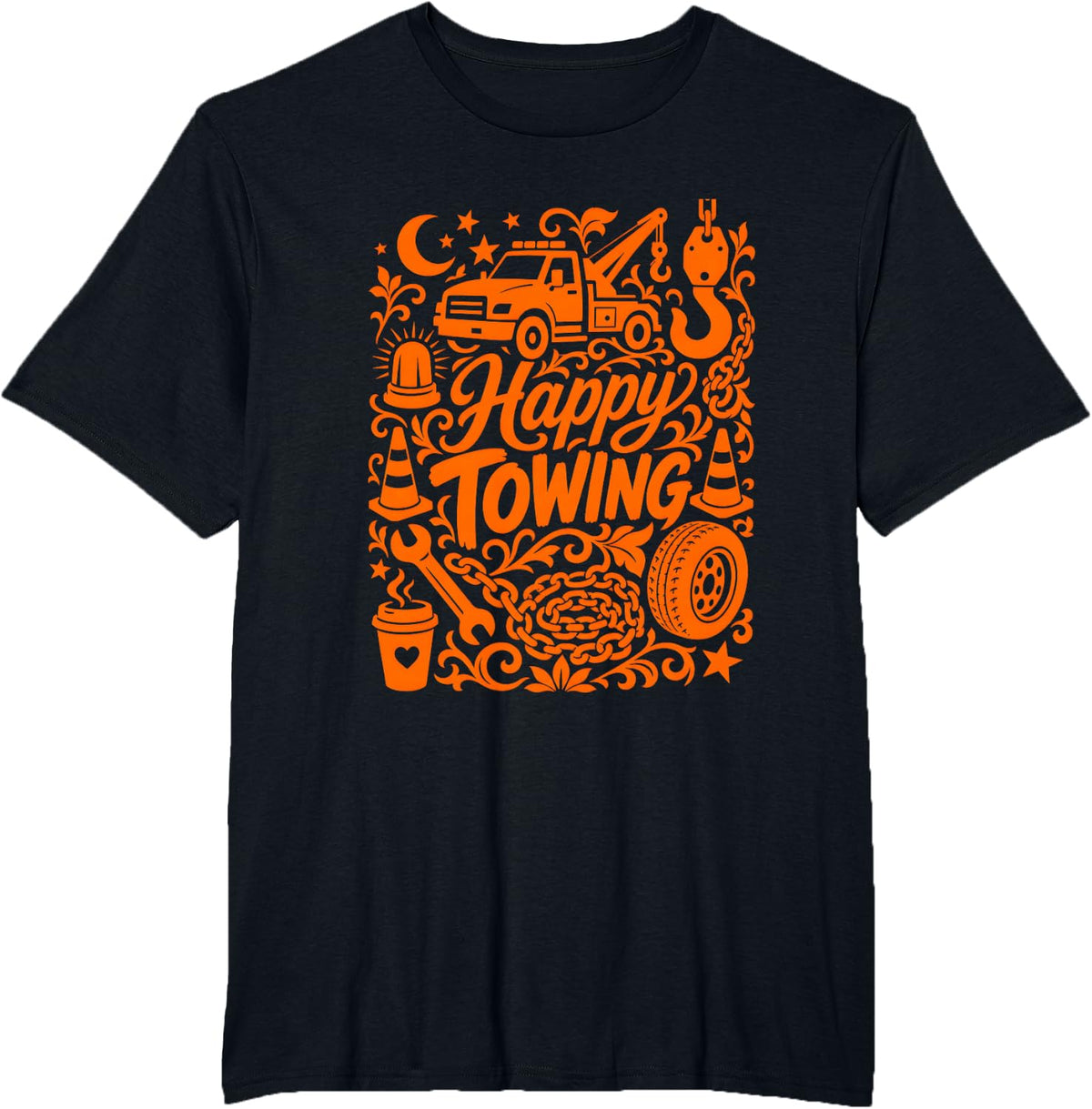 Tow Truck Driver Roadside Assistance Wrecker Operator T-Shirt - Black
