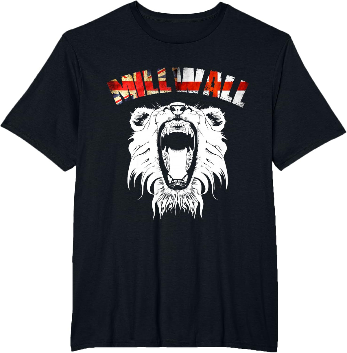 Millwall Proud lion English UK flag T-Shirt - Black