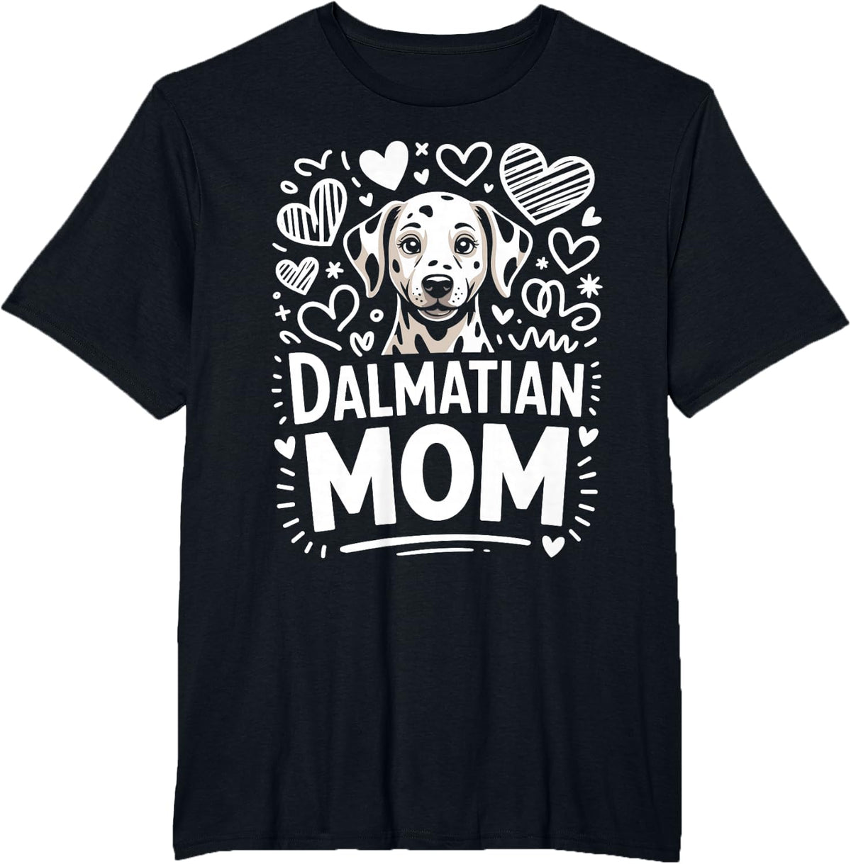 Dalmatian Mom Dalmatians T-Shirt - Black